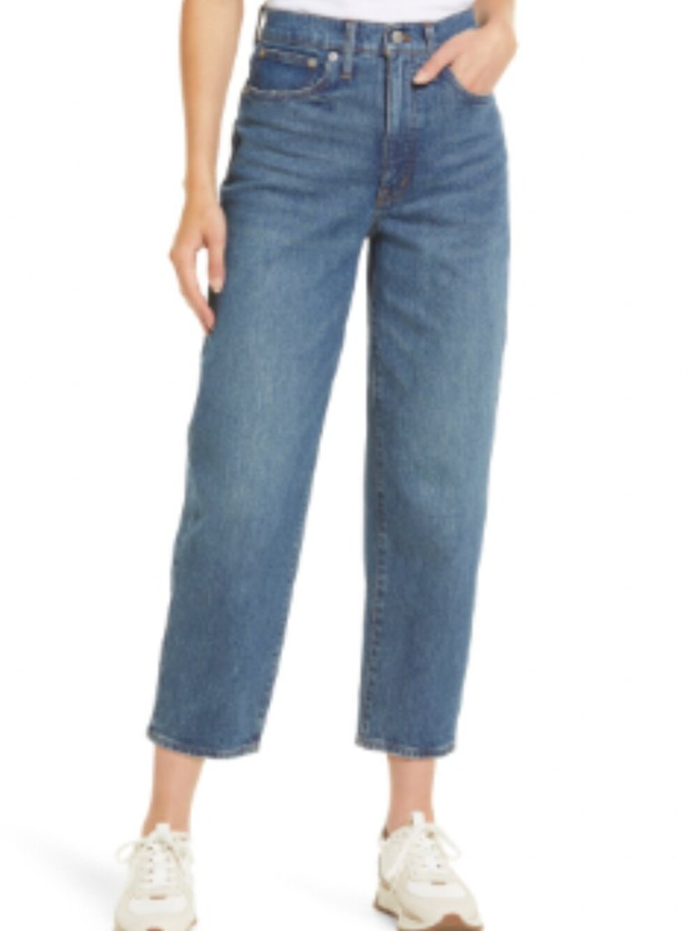 Madewell Women's Blue Denim Balloon High-Rise Jeans